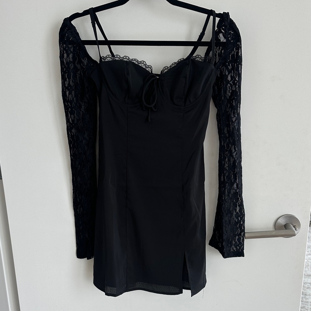 Princess Polly Elegant Black Long Sleeve Dress